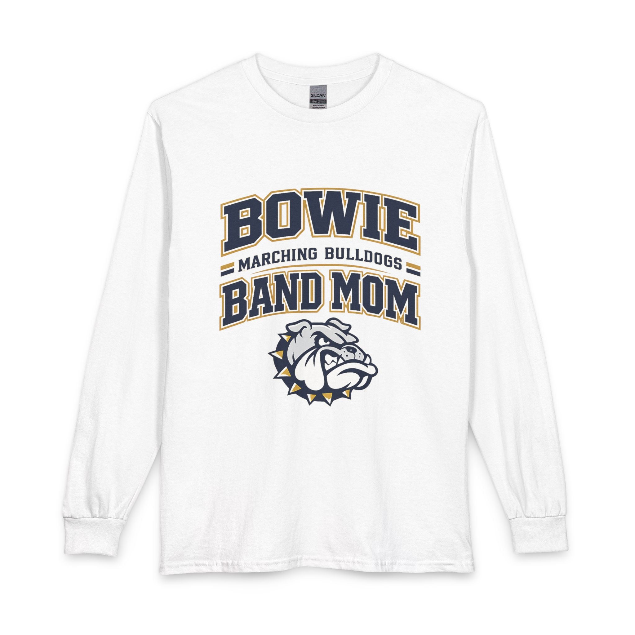 Bowie Bulldogs Band Mom Long Sleeve Crew Neck T-Shirt