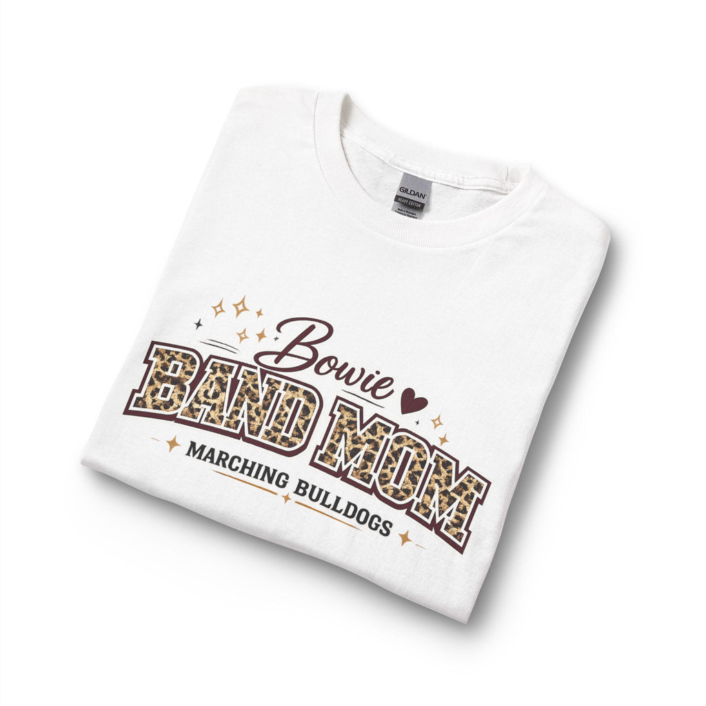 Bowie Band Mom Long Sleeve Shirt — Marching Bulldogs Leopard Print