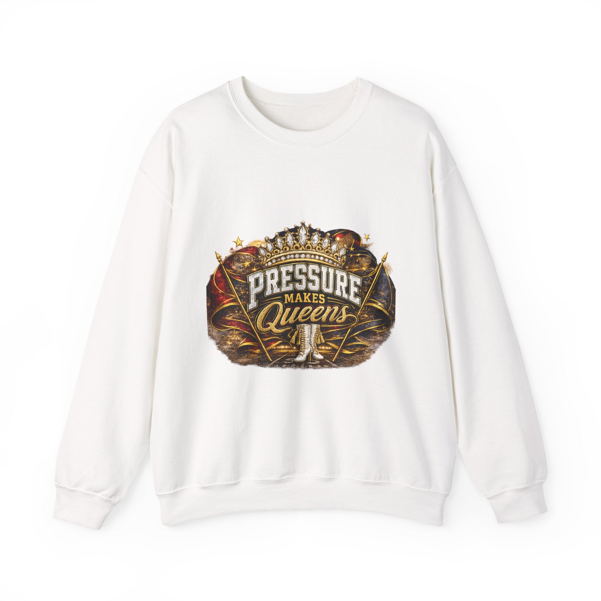 Pressure Makes Queens Sweatshirt — Empowering Motivational Crewneck