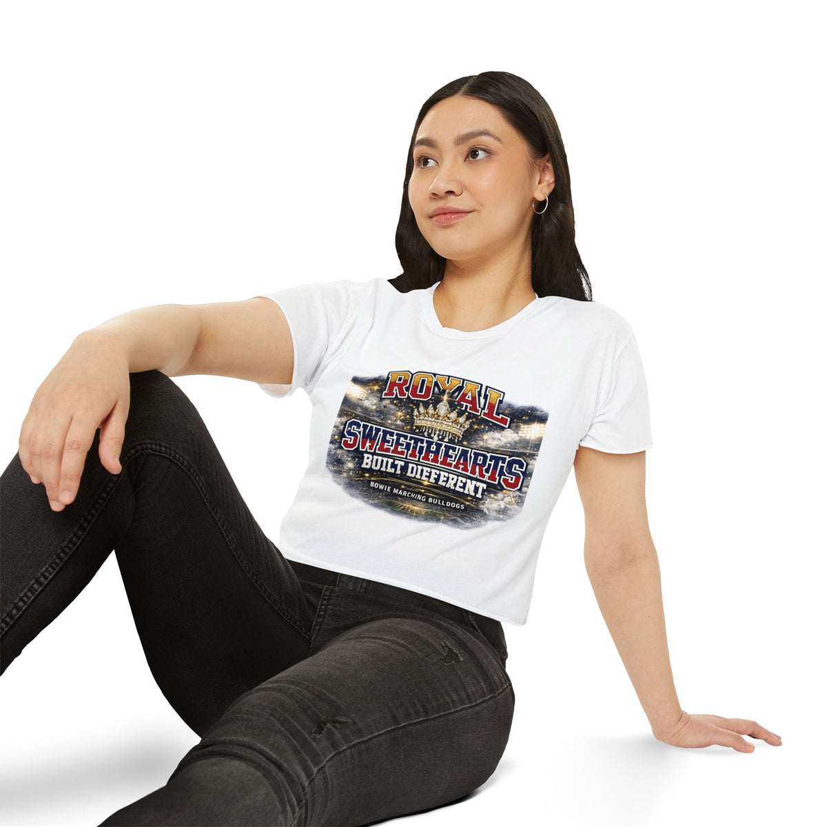 Festival Crop Top — "Royal Sweethearts Built Different" Graphic