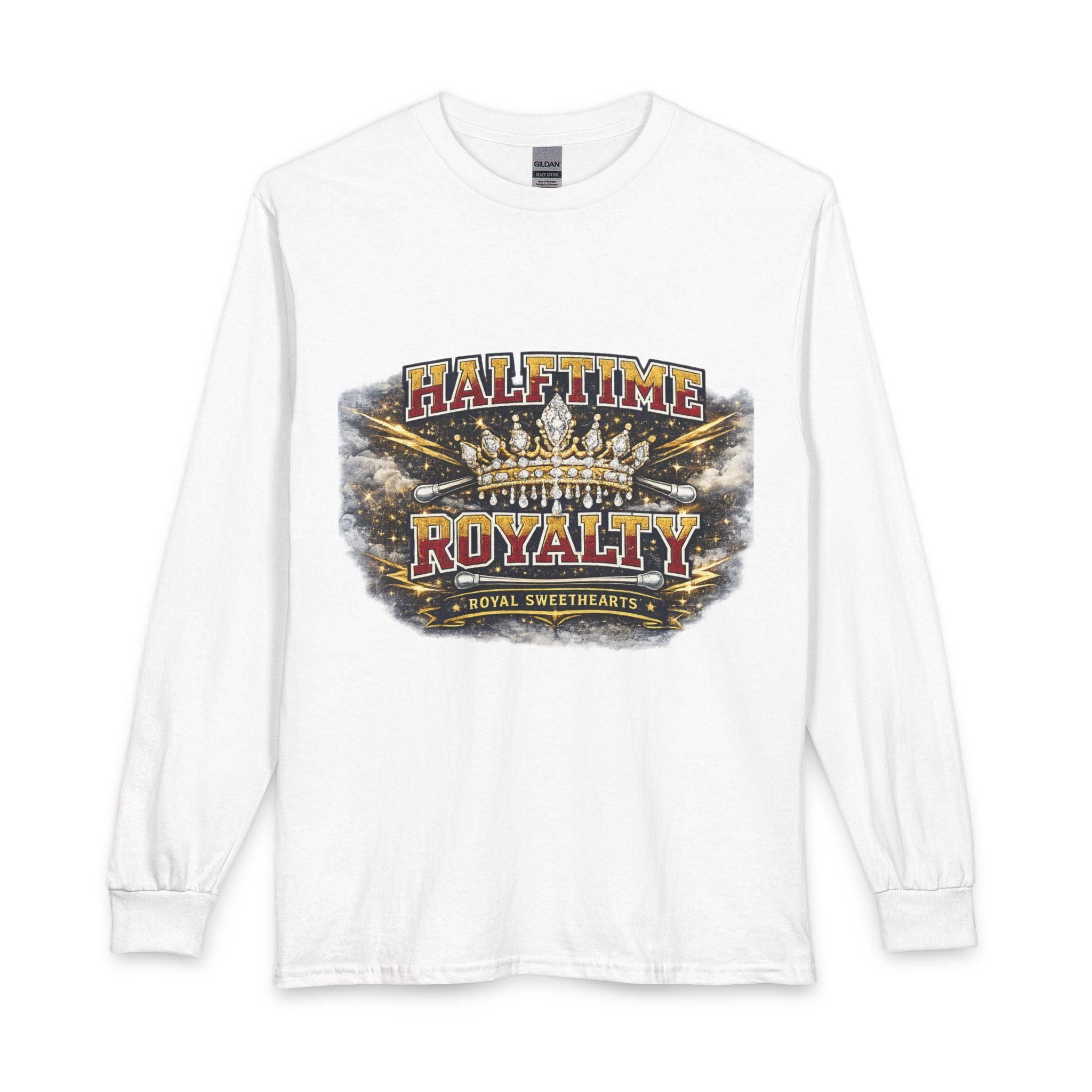 Halftime Royalty Long Sleeve Tee — ‘Halftime Royalty’ Crown Graphic Sports Fan Shirt