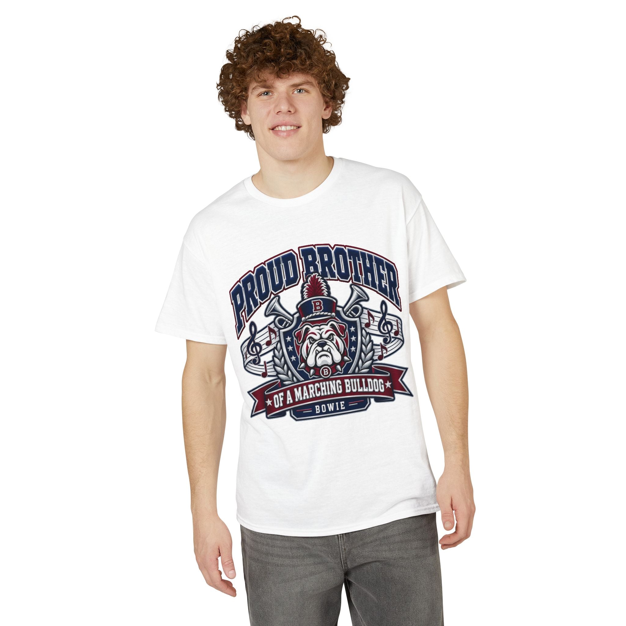 Proud Brother Marching Bulldog T-Shirt — Bowie Band Support Tee