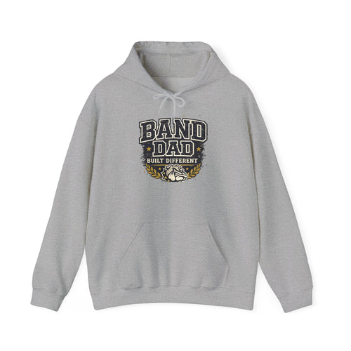 Band Dad Hoodie — "Built Different" Marching Band Dad Pullover