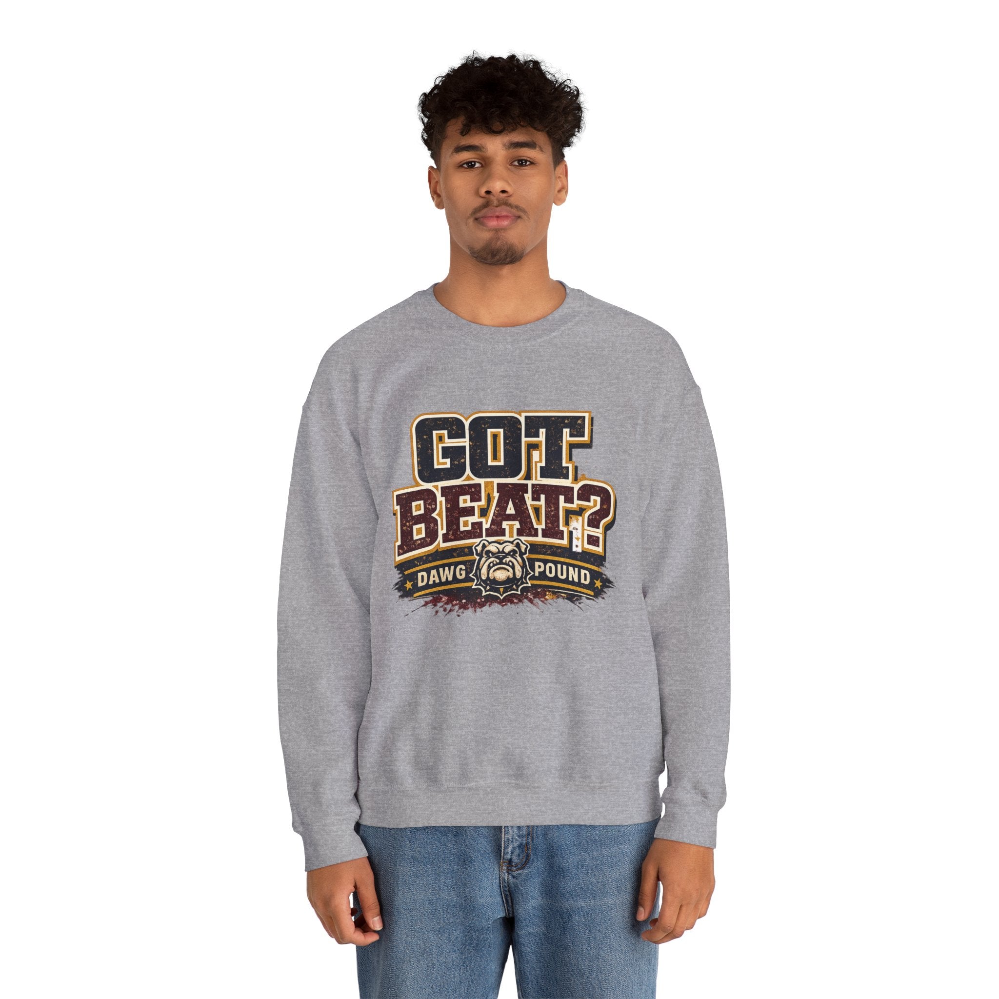 Got Beat? Bulldog Crewneck Sweatshirt – Dawg Pound Football Fan Apparel