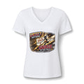 Women's V-Neck Tee — "Sweet Outside, Savage on the Field" Graphic Baseball Softball Shirt