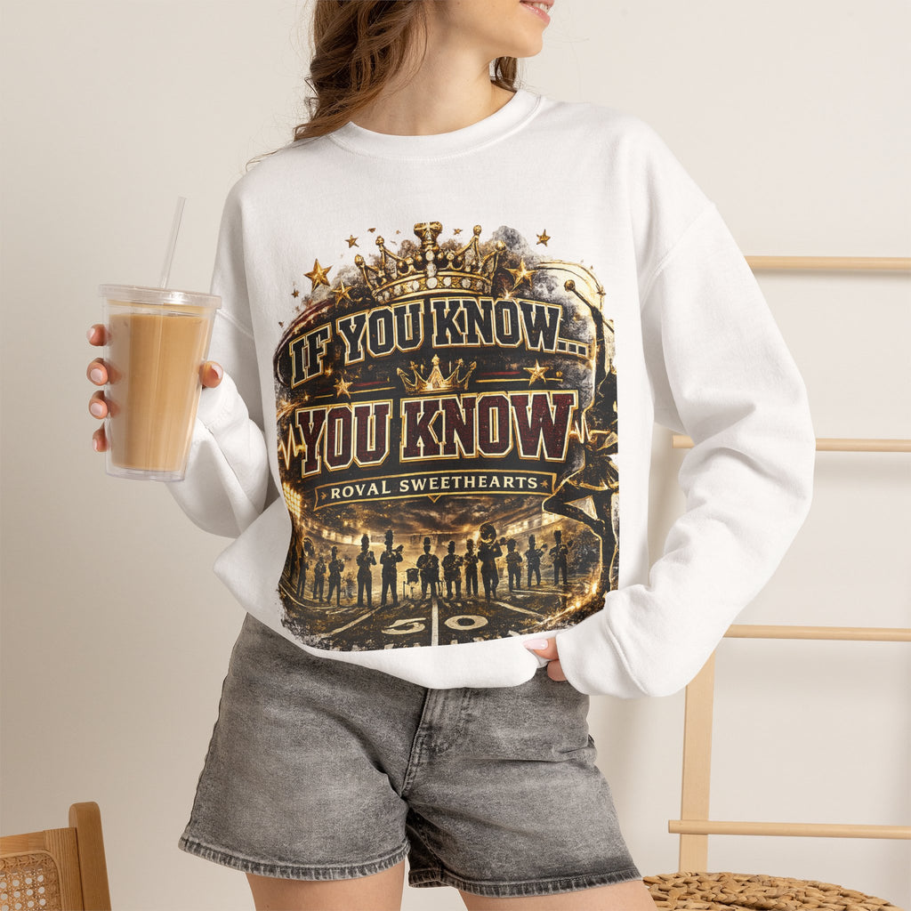 If You Know You Know Crewneck Sweatshirt — 'Royal Sweethearts' Retro Concert Graphic