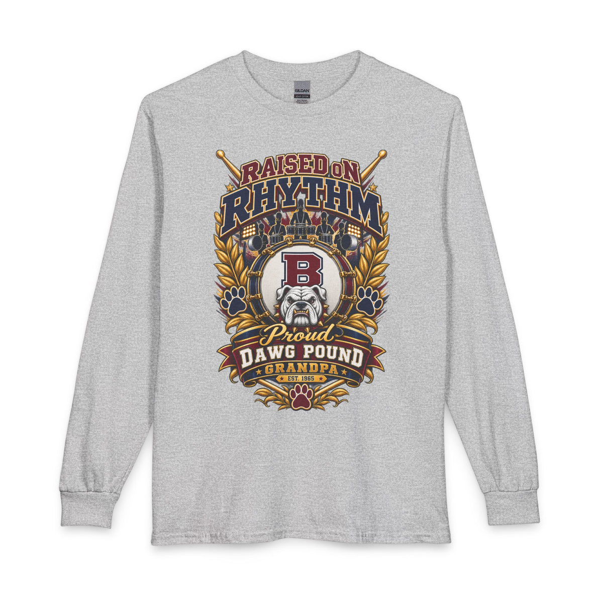 Raised on Rhythm Dawg Pound Grandpa Long Sleeve Tee