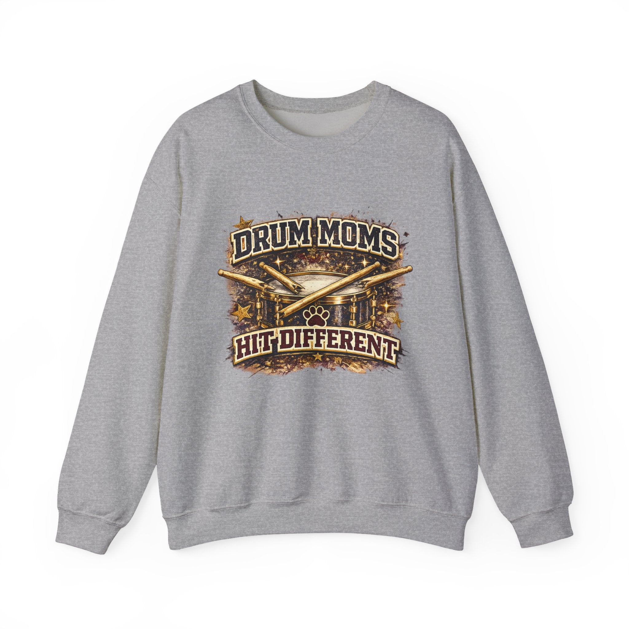Drum Moms Crewneck Sweatshirt – "Drum Moms Hit Different" Graphic