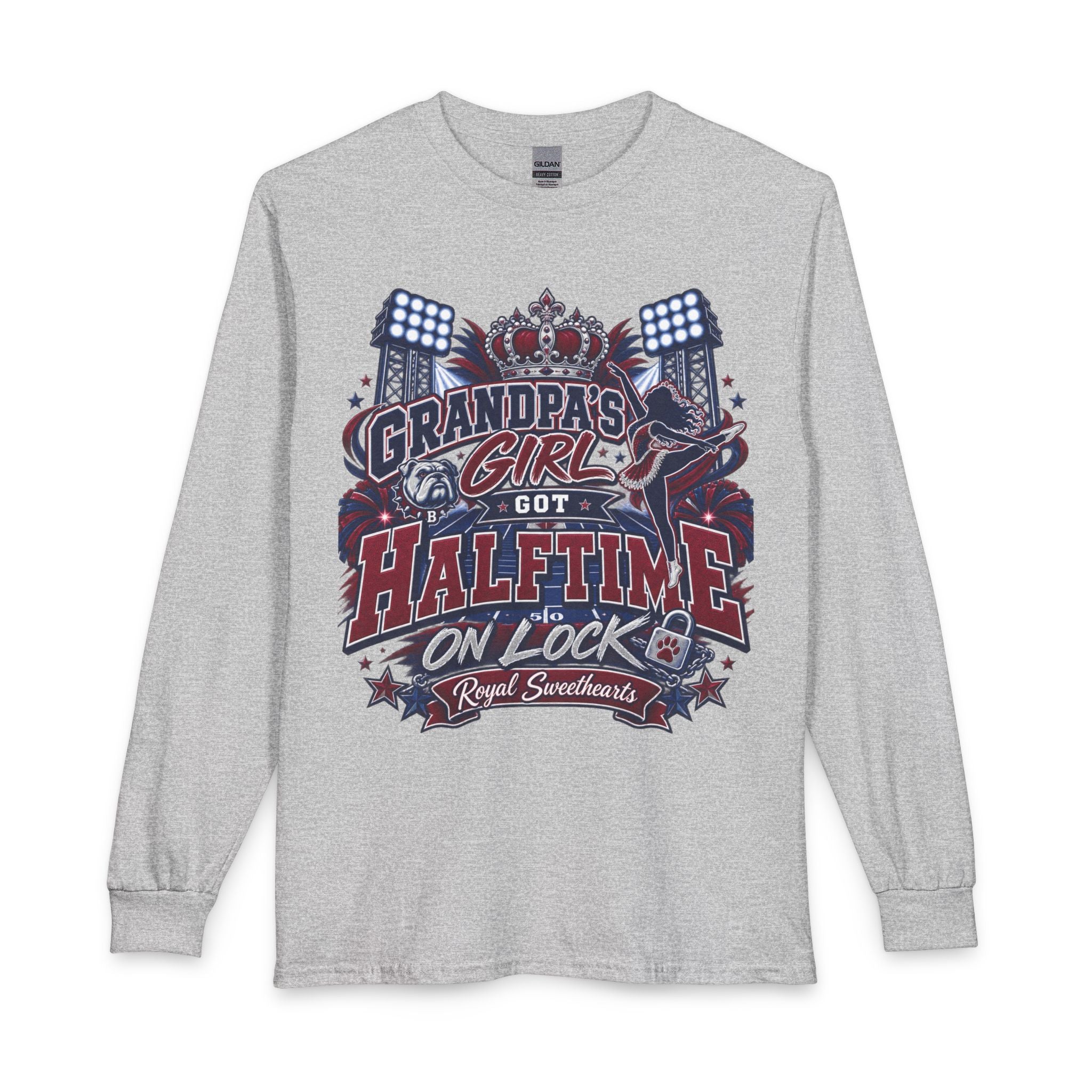 Grandpa's Girl Got Halftime On Lock Long Sleeve Tee