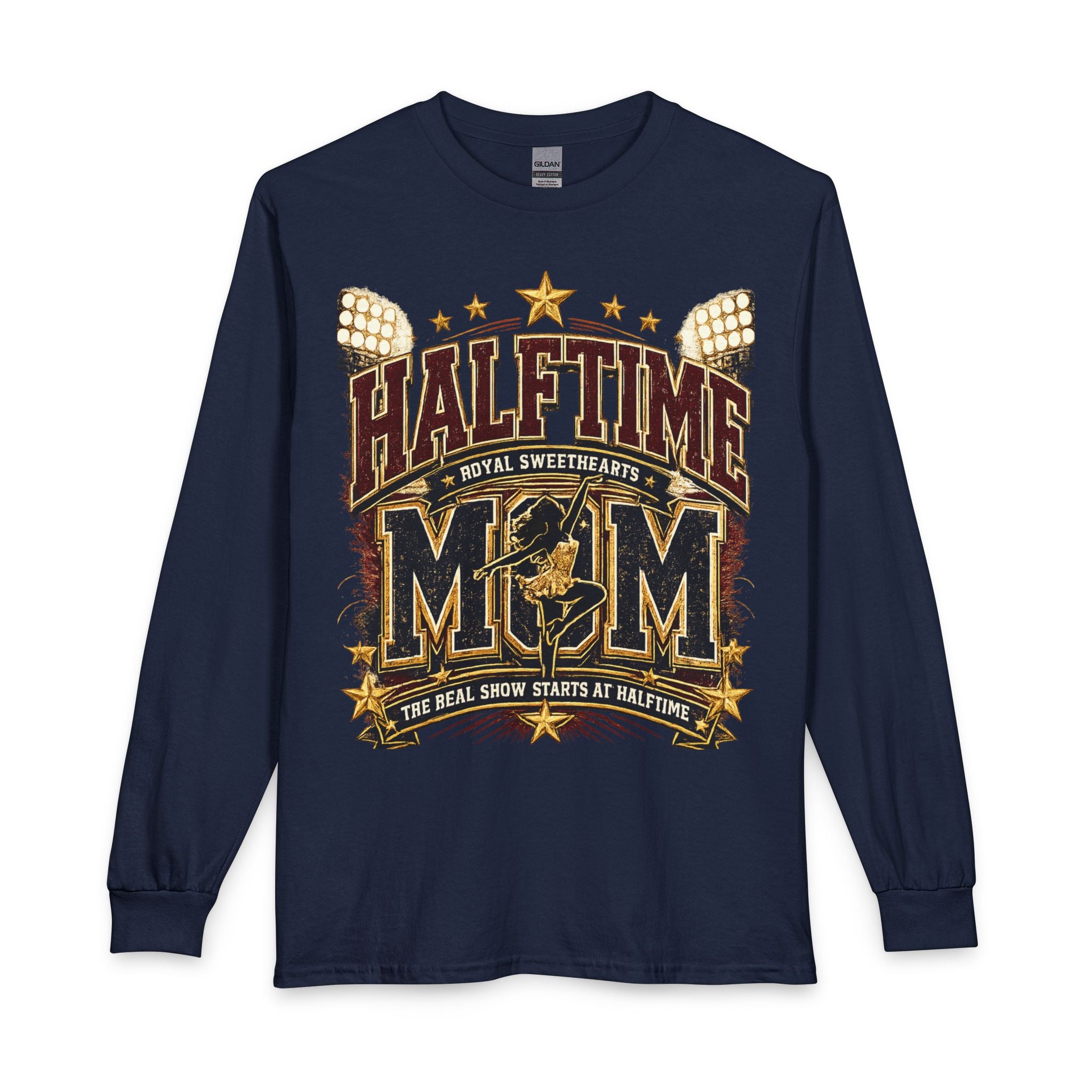 Halftime Mom Long Sleeve Tee – Football Mom Shirt (The Real Show Starts At Halftime)