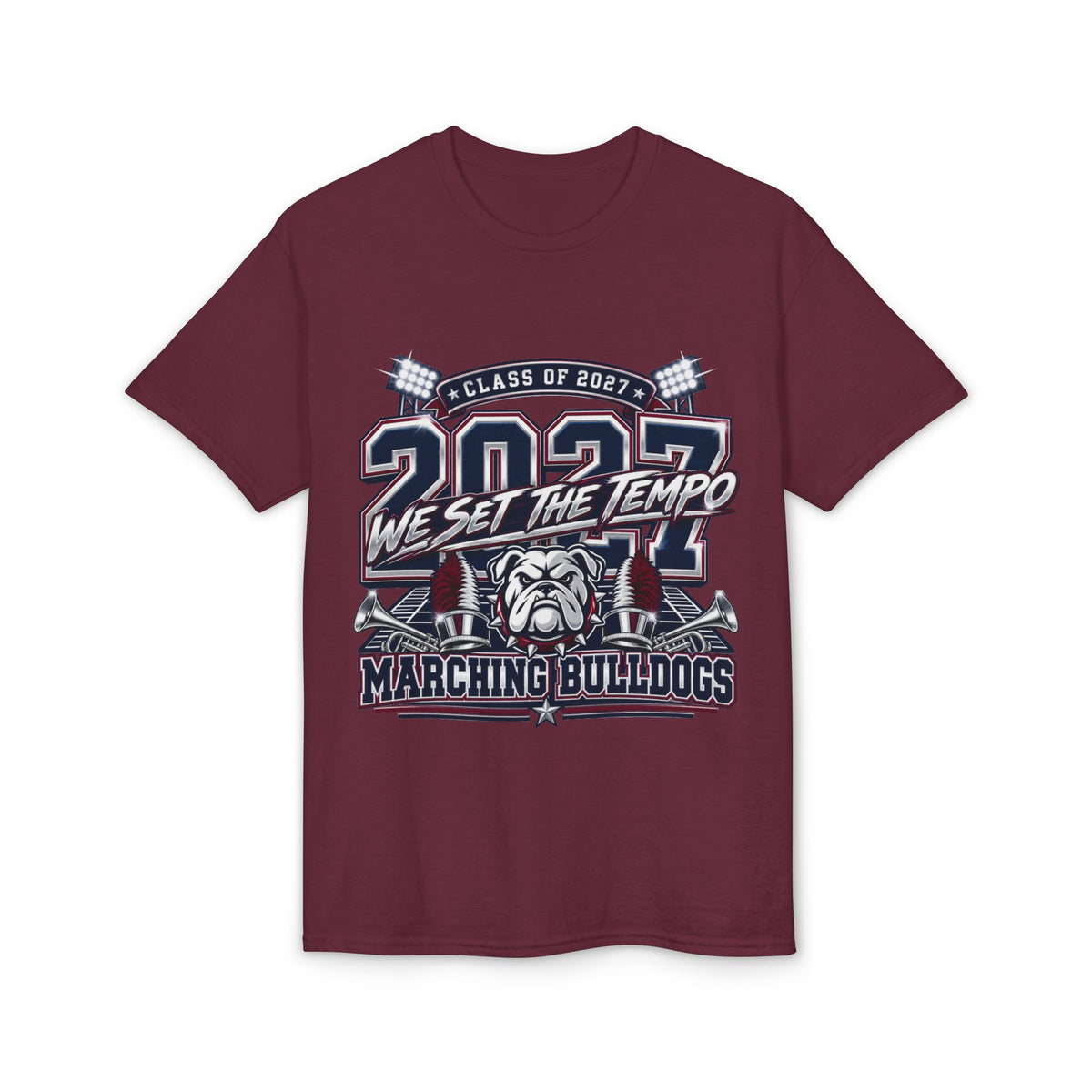 2027 "We Set the Tempo" Marching Bulldogs T-Shirt