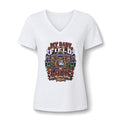 Baseball Mom V-Neck Tee - "My Baby Is Out There On The Field" Graphic Shirt