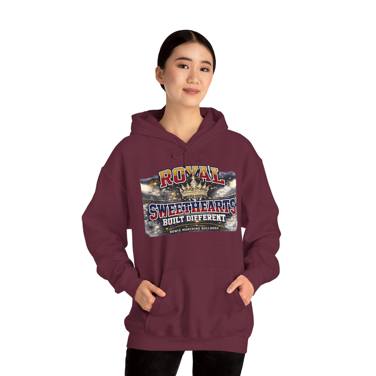 Royal Sweethearts Hoodie — "Built Different" Vintage Motorcycle Graphic