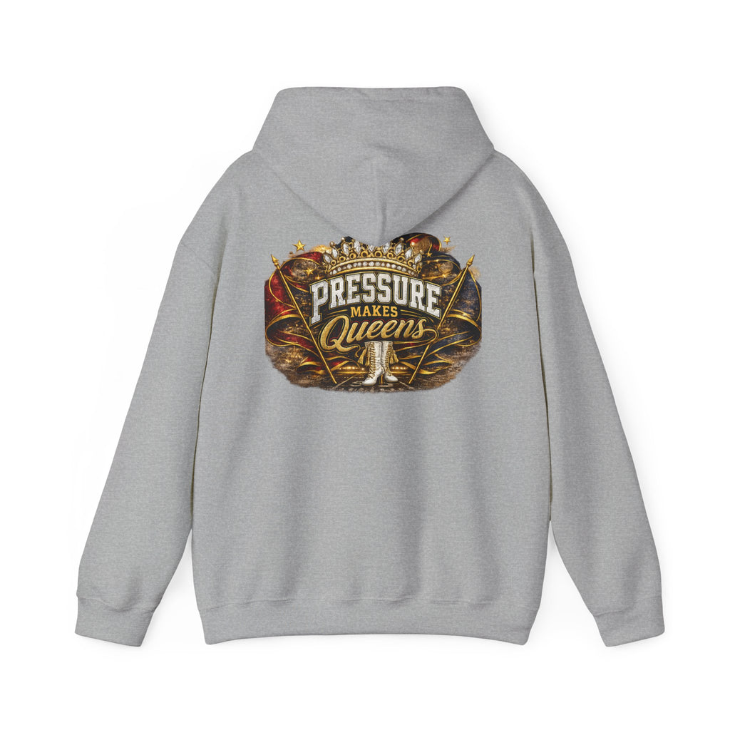 Pressure Makes Queens Hoodie — Grace Power Precision Graphic Pullover