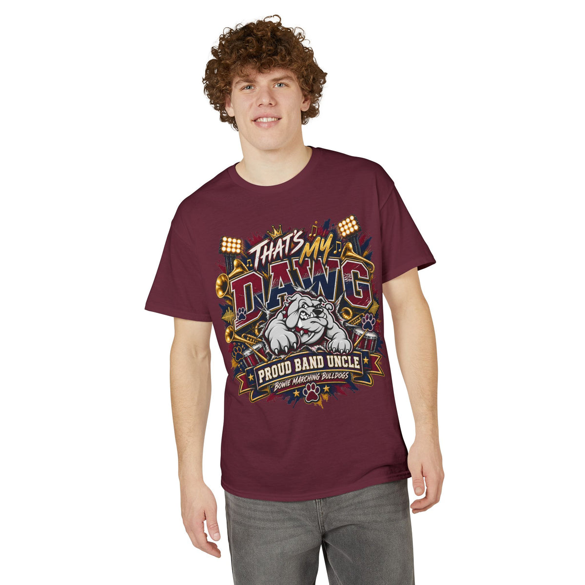 That's My Dawg Bulldog Design T-Shirt — Proud Band Uncle