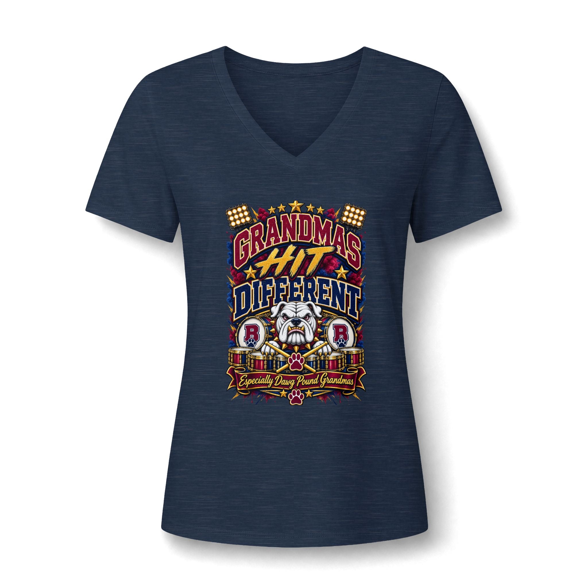 Grandma's A Little Different V-Neck Tee — Funny Grandma Graphic Shirt