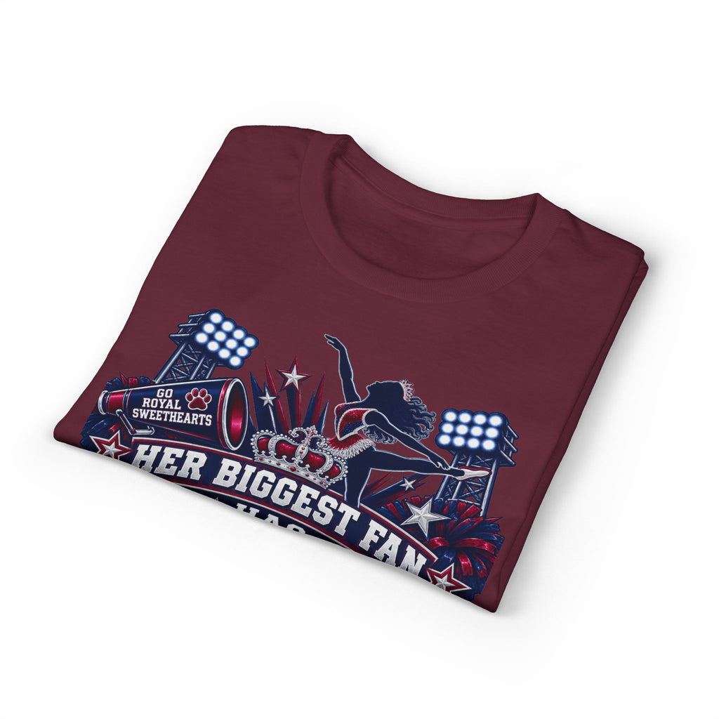Her Biggest Fan Has Grandpa Status T-Shirt — Proud Sports Grandpa Tee