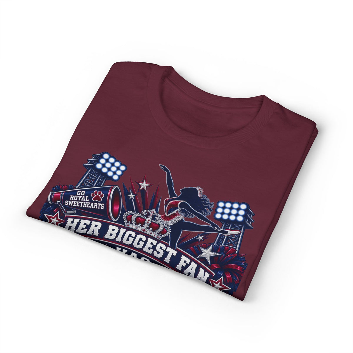 Her Biggest Fan Has Grandpa Status T-Shirt — Proud Sports Grandpa Tee