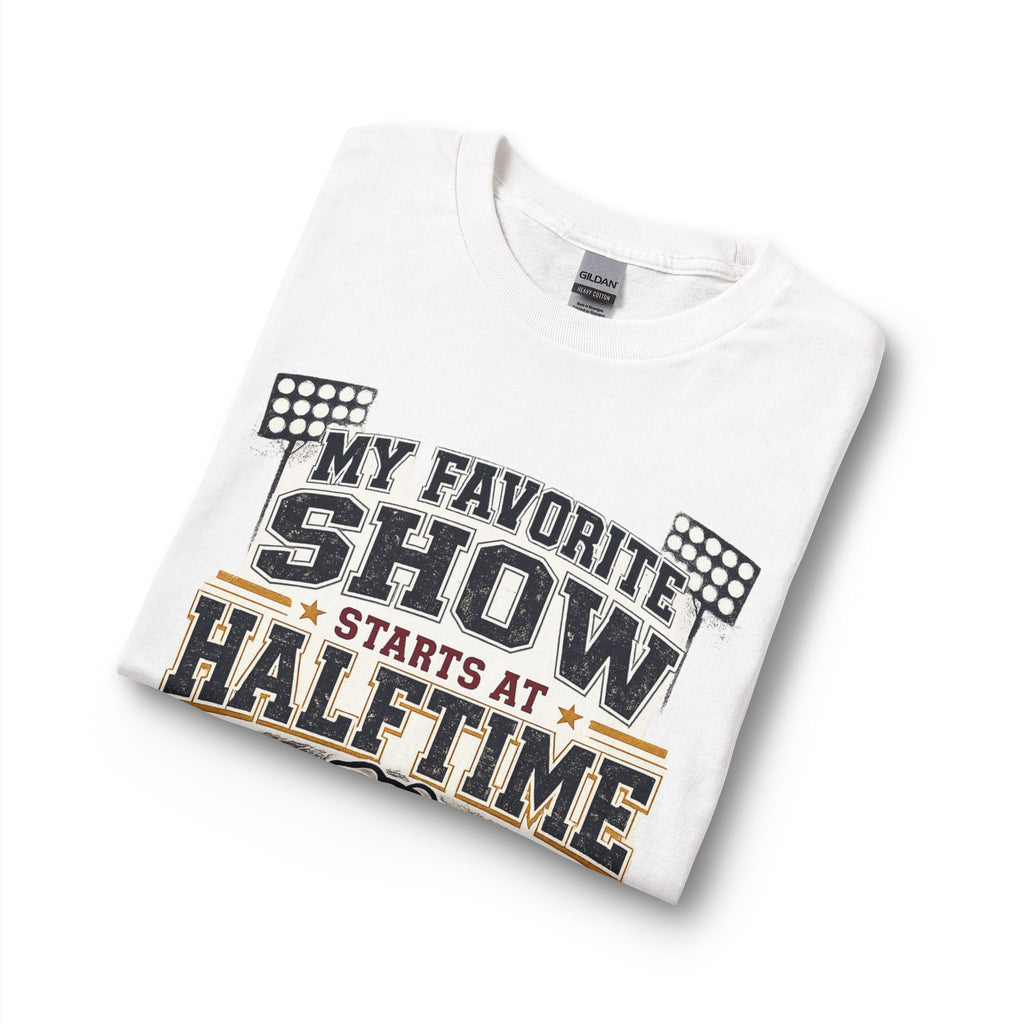 Halftime Show Football Long Sleeve Tee — "My Favorite Show Starts at Halftime"