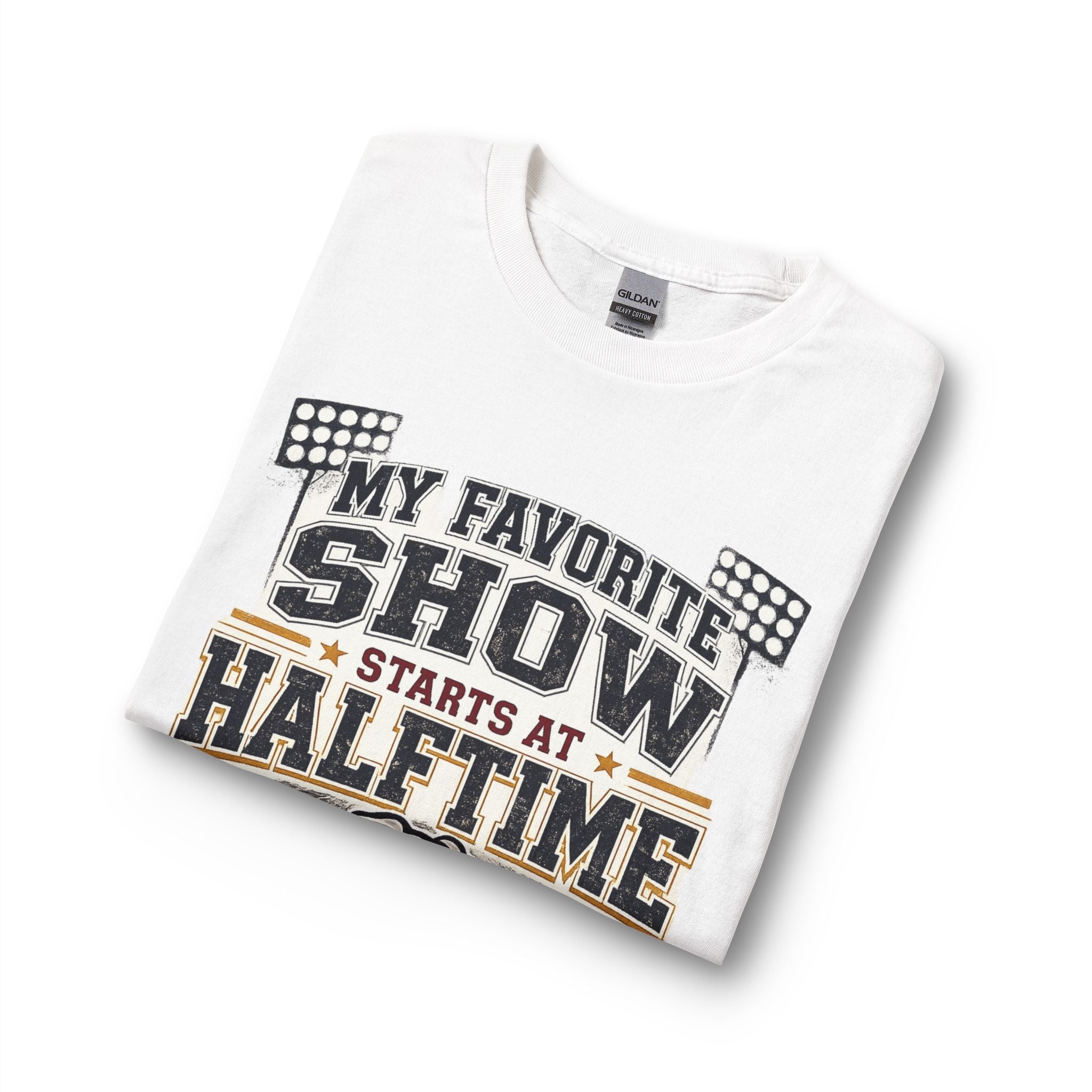 Halftime Show Football Long Sleeve Tee — "My Favorite Show Starts at Halftime"