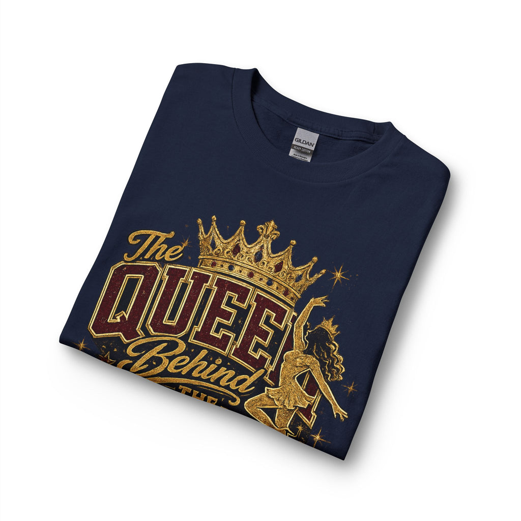 Long Sleeve T-Shirt — "The Queen Behind The Queen" Gold Crown Graphic