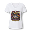 Women's V-Neck Tee — "That's My Baby" Proud Band Mom Graphic