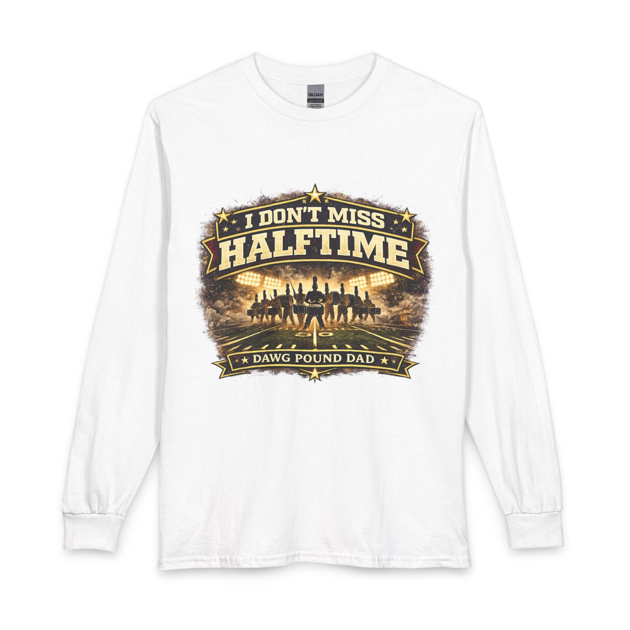 Dawg Pound Dad Long Sleeve Tee — “I Don’t Miss Halftime” Football Fan Shirt