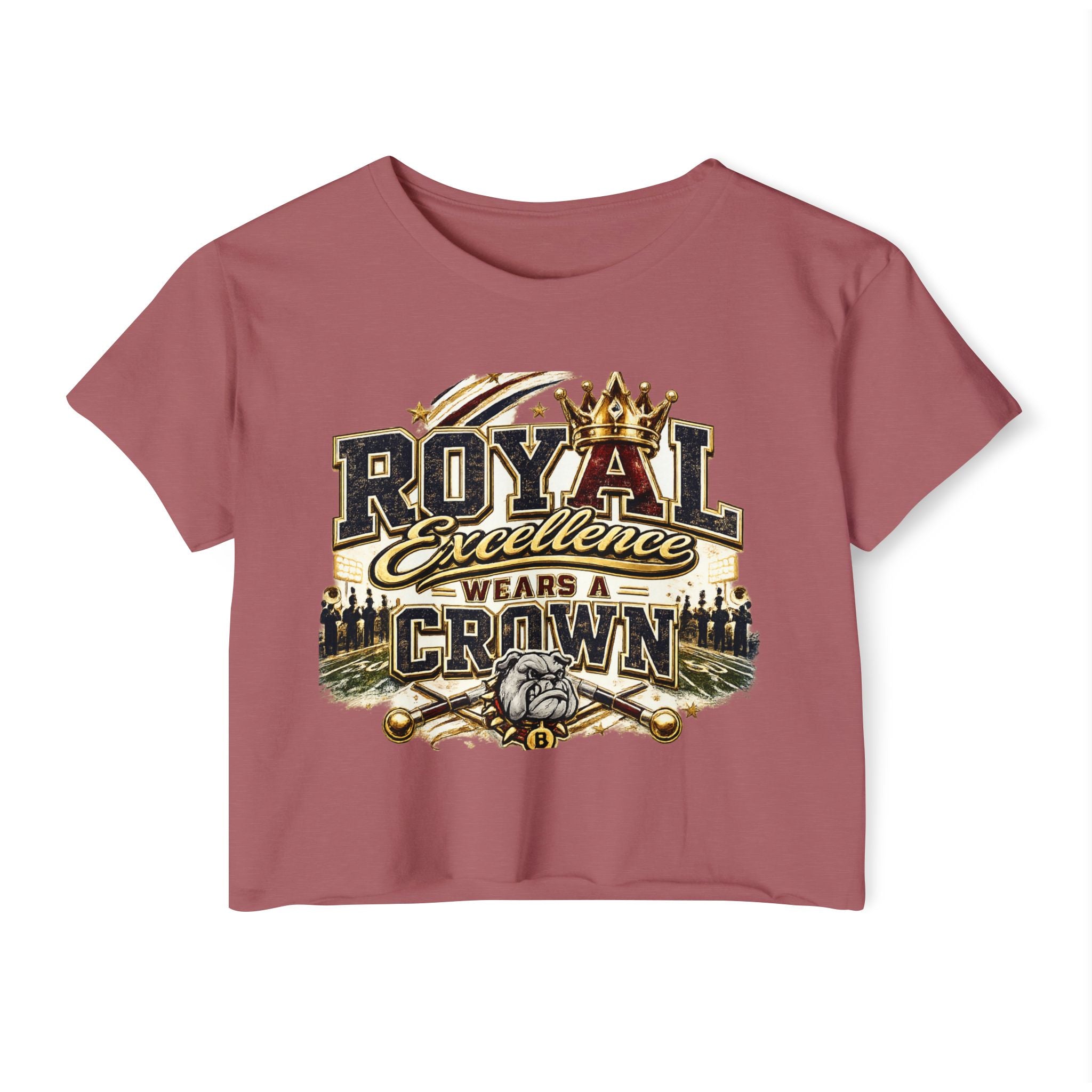 Royal Excellence Crop Top — "Royal Excellence Wears a Crown" Festival Tee