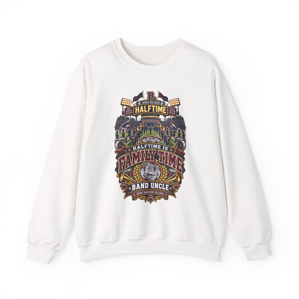 Halftime Is Family Time Crewneck Sweatshirt — Band Uncle Graphic