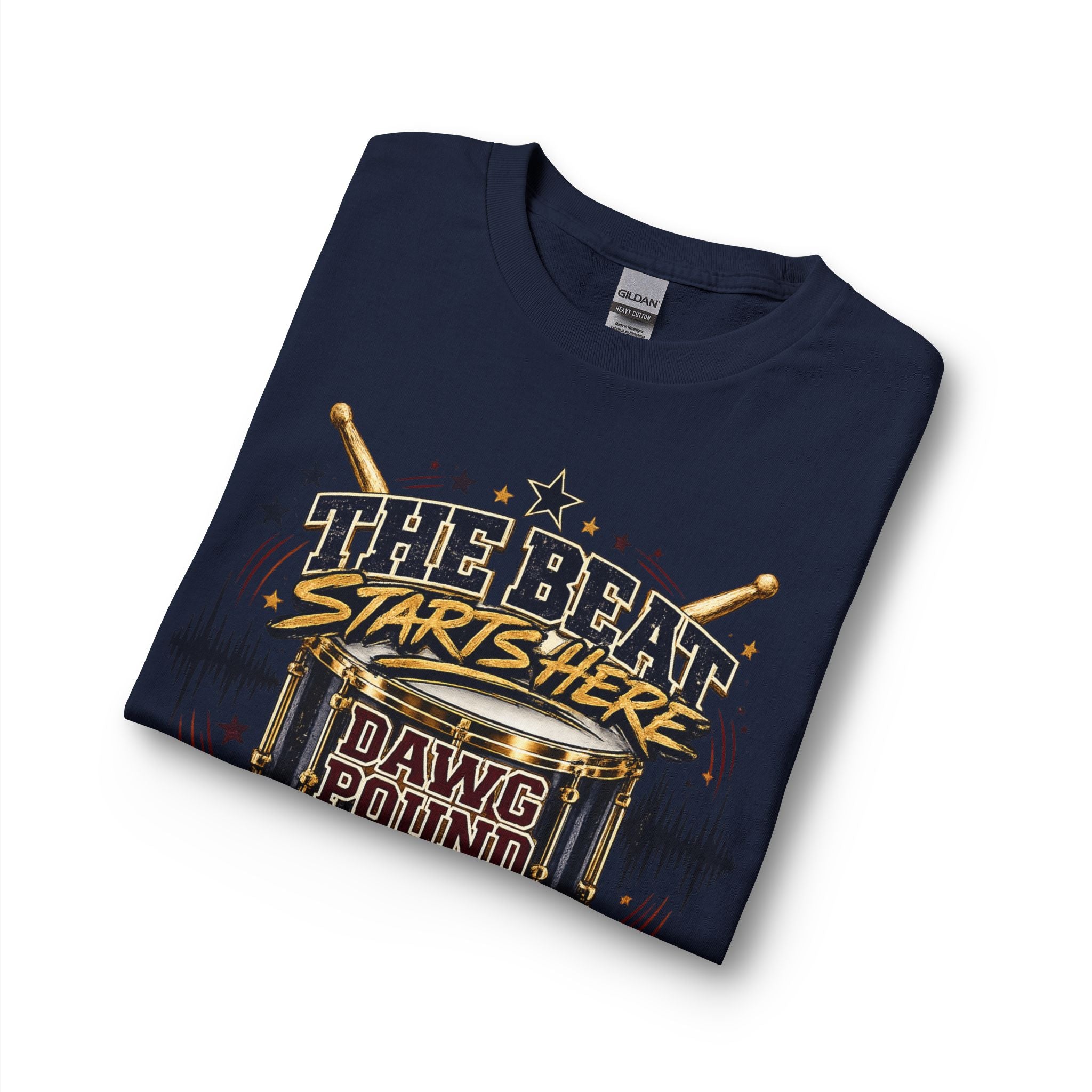 Drummer Tee — “The Beat Starts Here Dawg Pound Mama” Long Sleeve Shirt