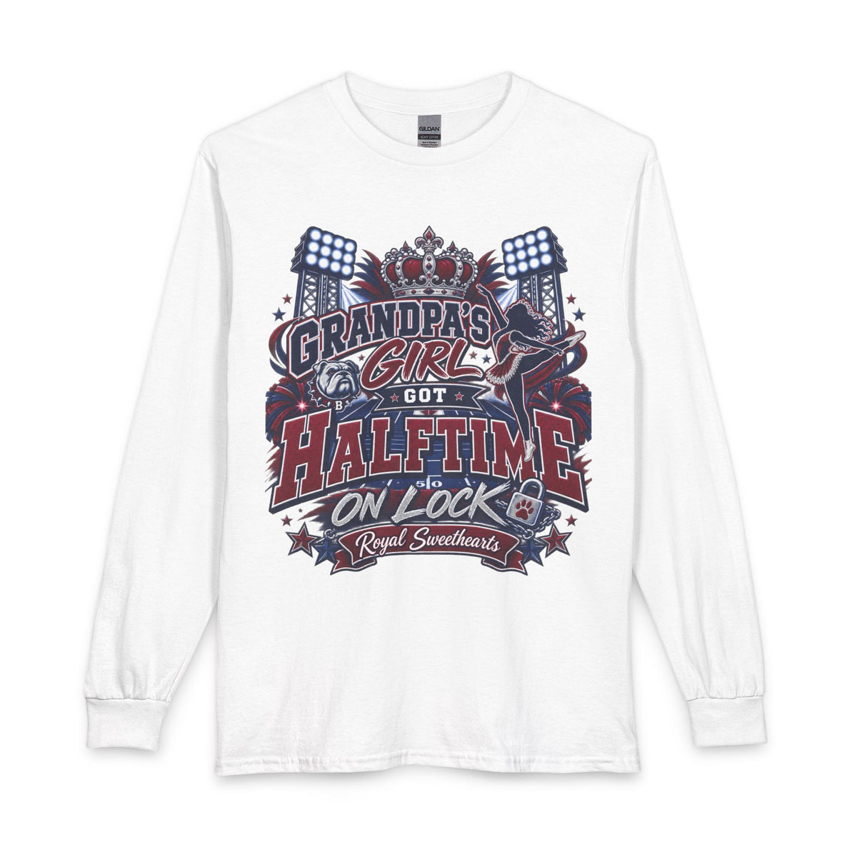 Grandpa's Girl Got Halftime On Lock Long Sleeve Tee