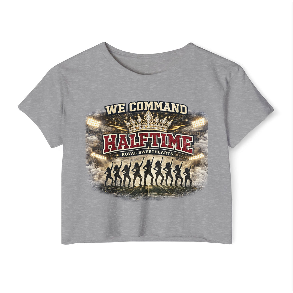 We Command Halftime Crop Top — Women's Festival Dance Team Graphic Tee
