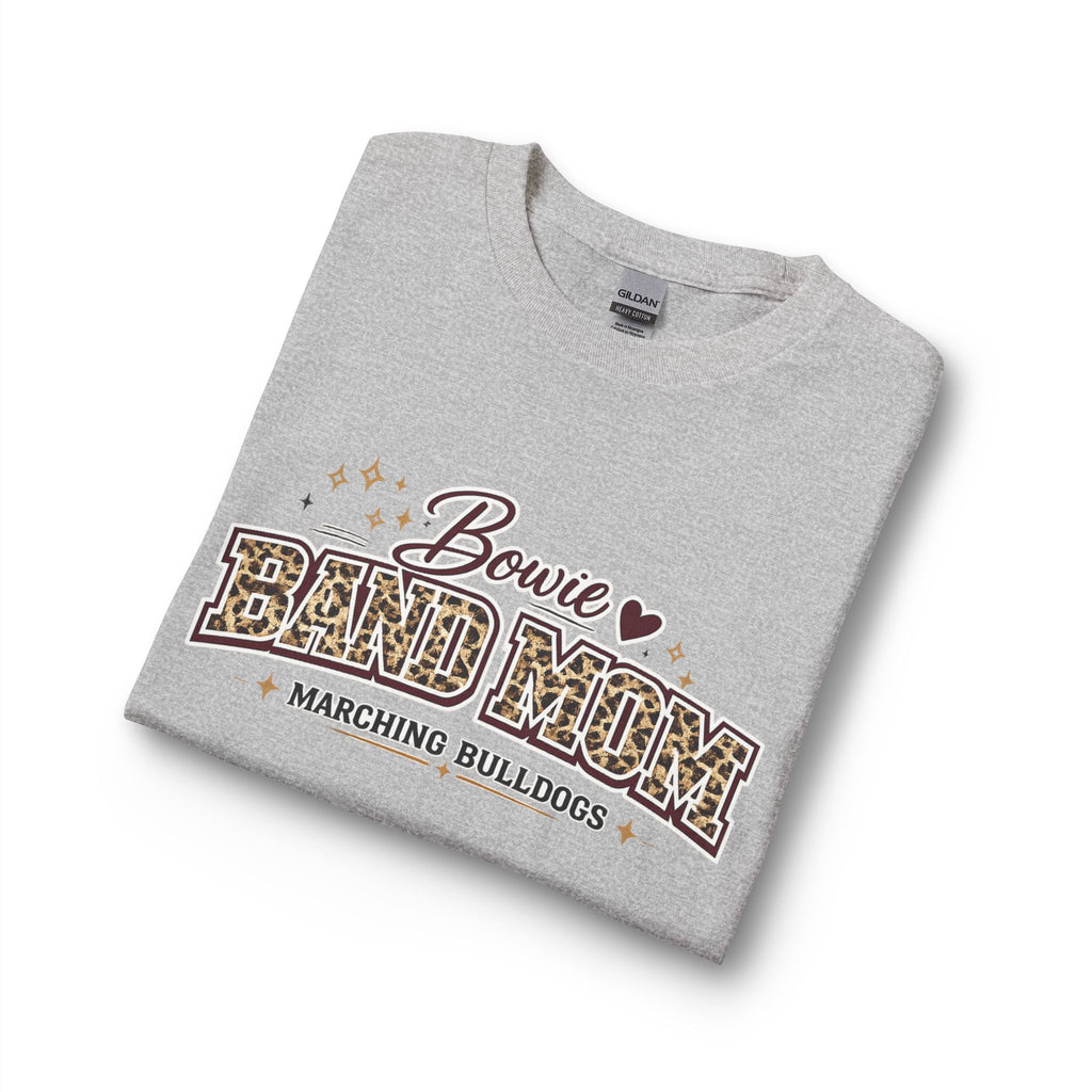 Bowie Band Mom Long Sleeve Shirt — Marching Bulldogs Leopard Print