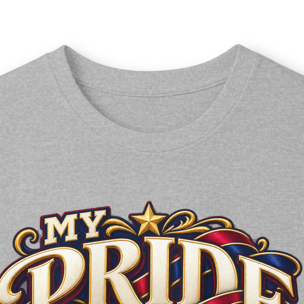 My Pride Wears Burgundy & Navy Mom Long Sleeve Tee