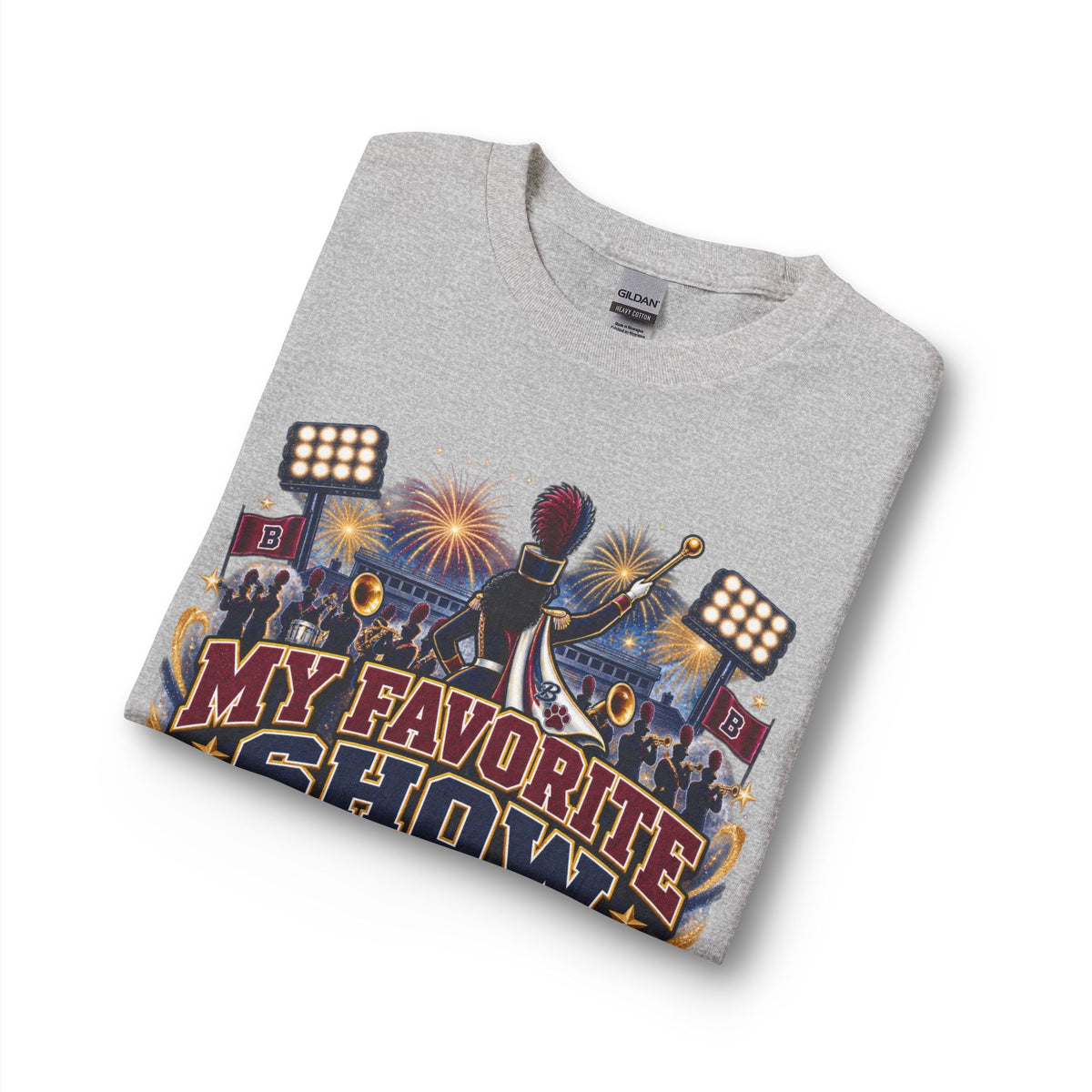Long Sleeve T‑Shirt — "My Favorite Show Starts at Halftime" Bulldog Grandma Football Tee
