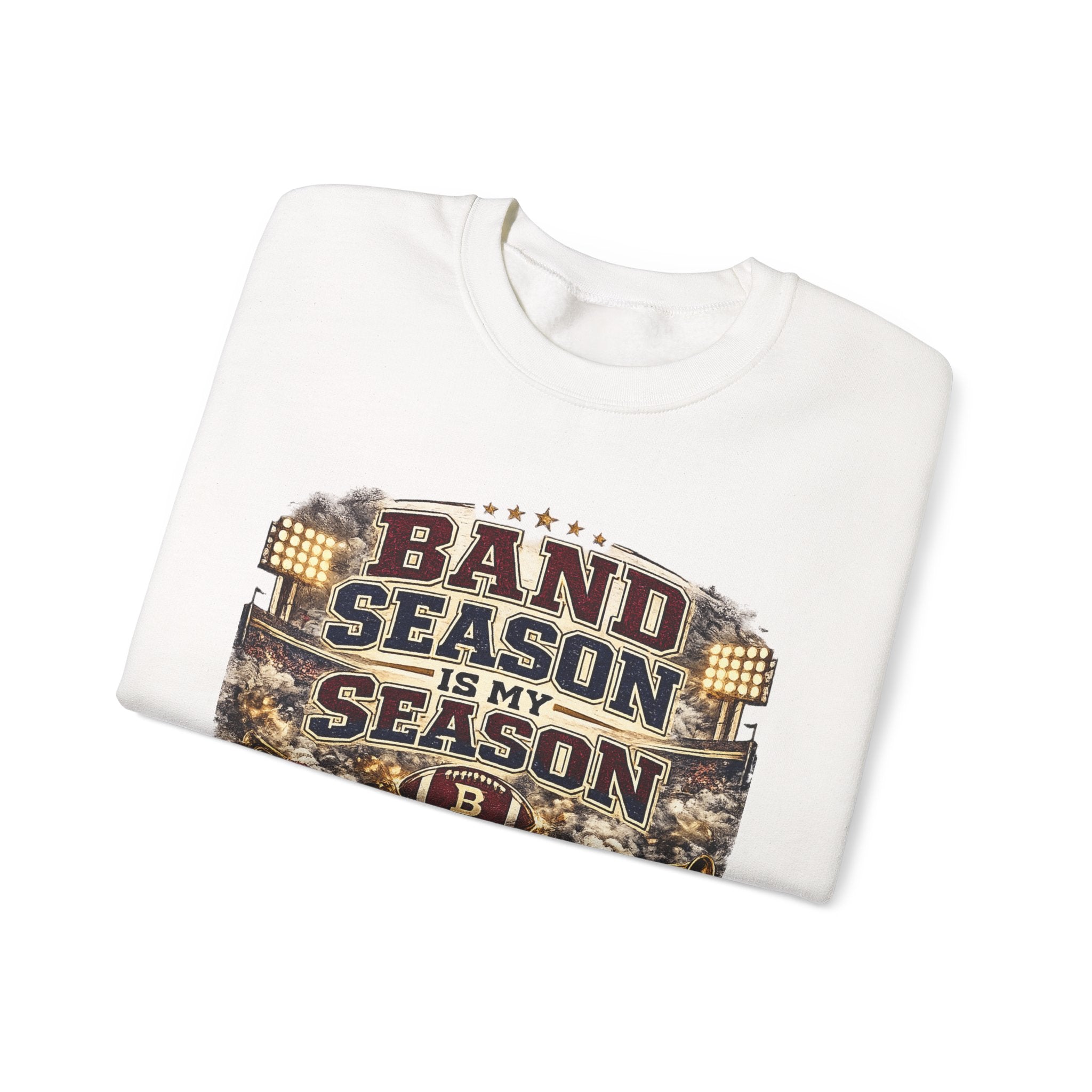 Band Season Is My Season Crewneck Sweatshirt — Proud Band Grandpa Pullover
