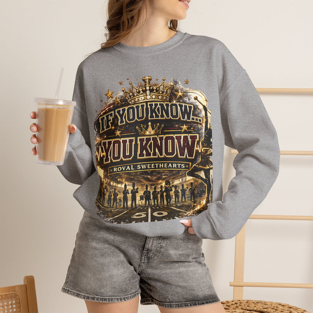 If You Know You Know Crewneck Sweatshirt — 'Royal Sweethearts' Retro Concert Graphic