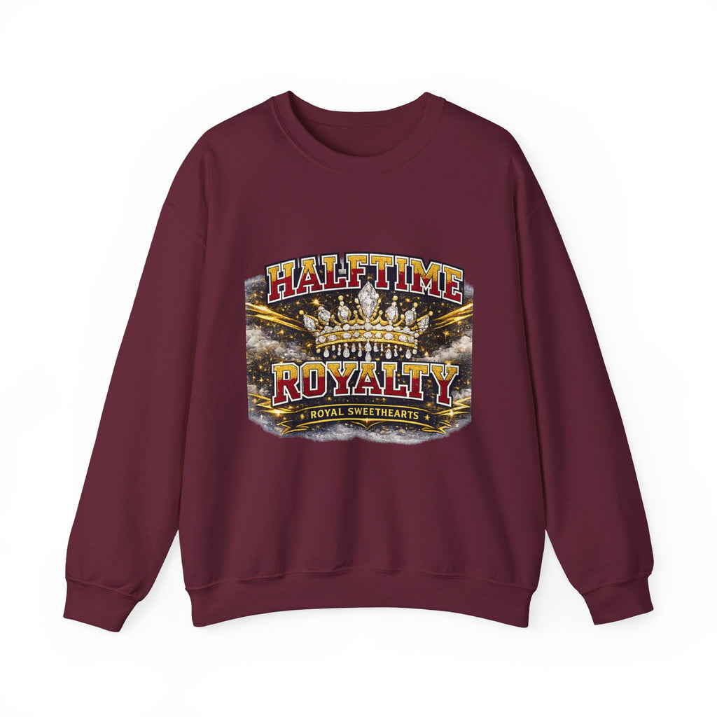 Crewneck Sweatshirt - "Halftime Royalty" Vintage Crown Football Graphic