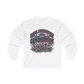 Senior Mom 2027 Long Sleeve Tee — Royal Sweetheart, 'Her Last Season, My Pride'