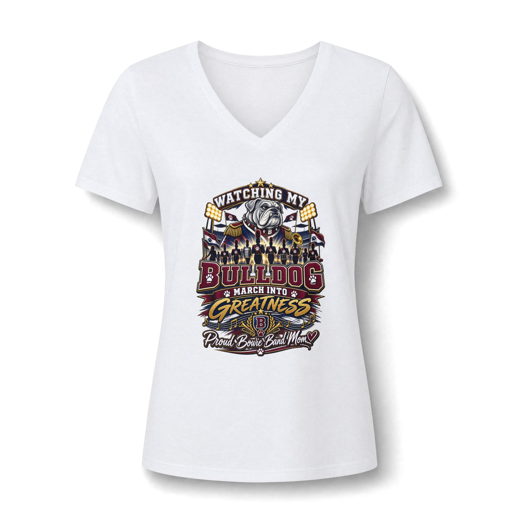 Bulldog Pride V-Neck Tee — "Watching My Bulldog Reach Its Greatness"