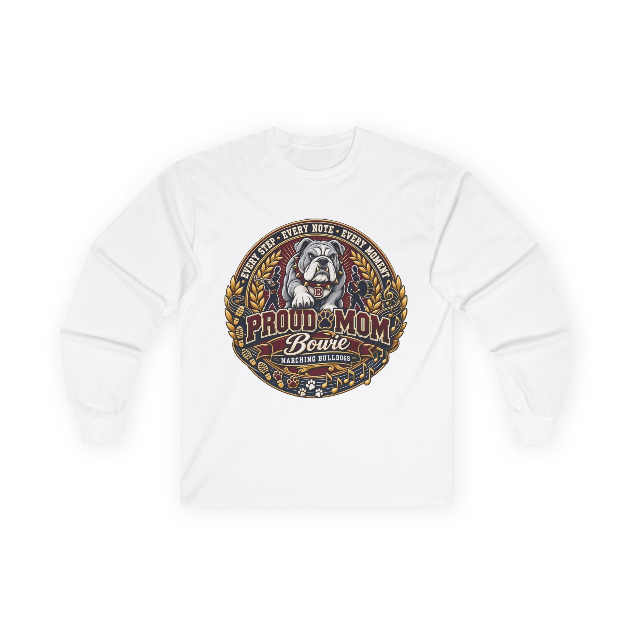 Proud Mom Bowie Bulldog Long Sleeve Tee