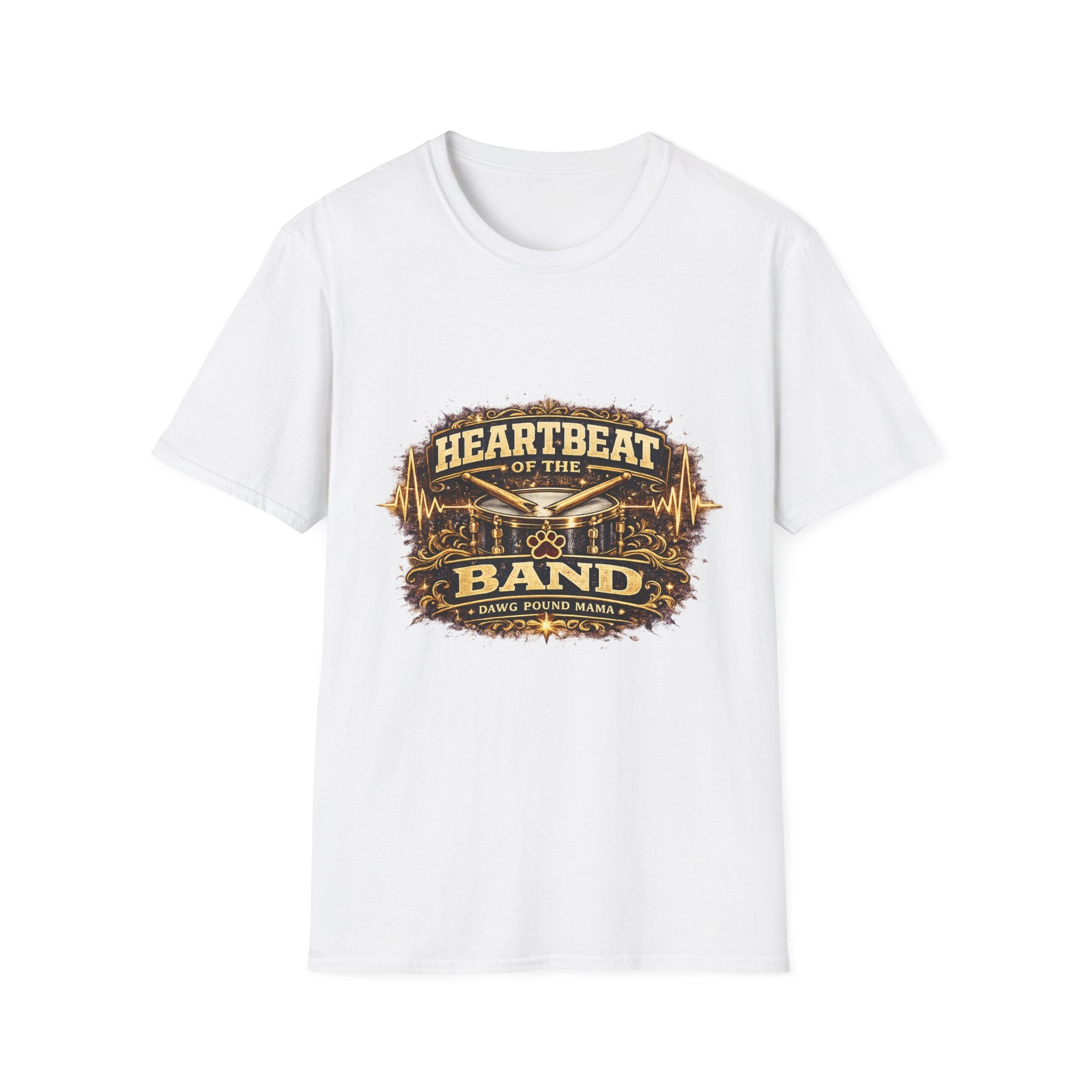 Heartbeat of the Band T-Shirt — Vintage Drummer Music Tee