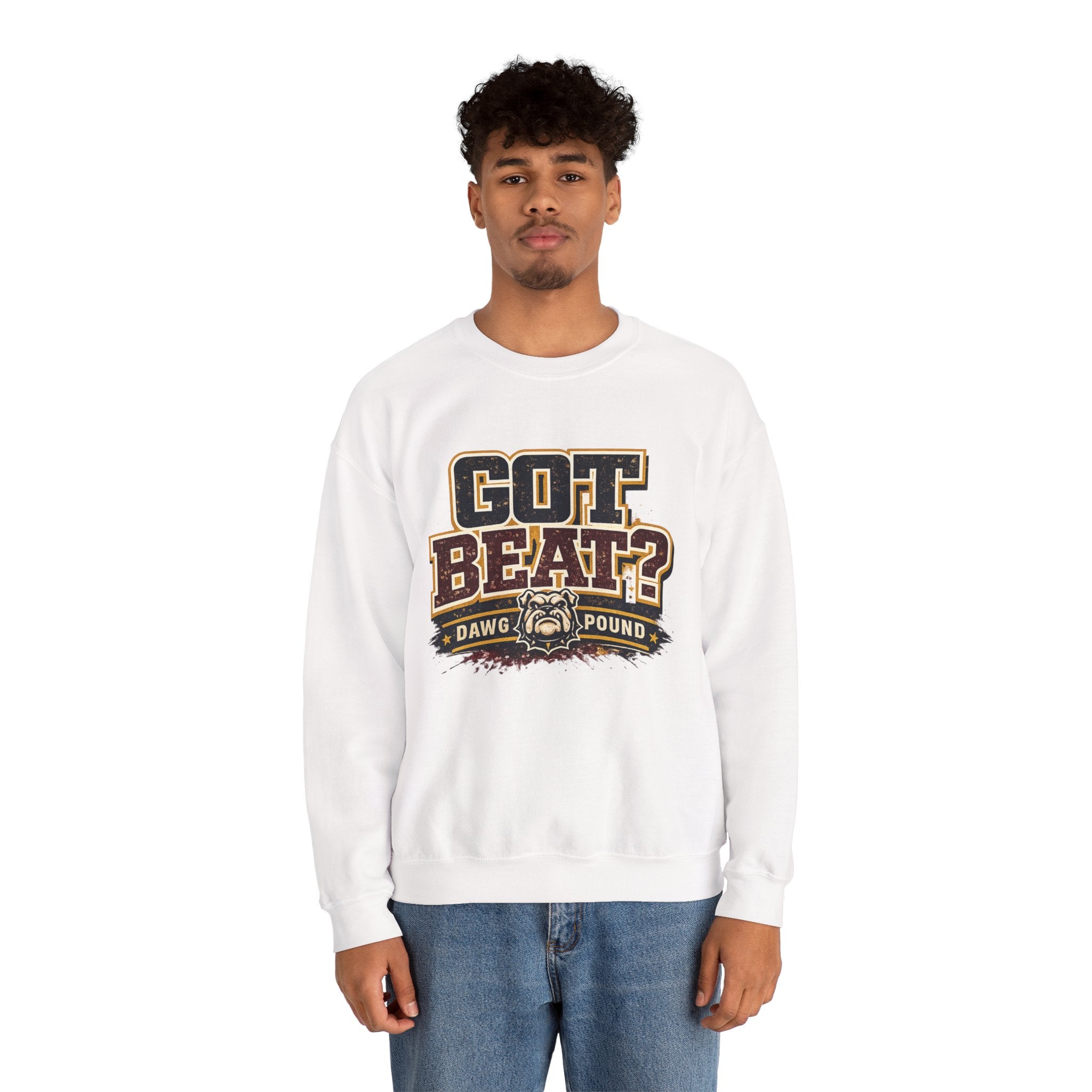 Got Beat? Bulldog Crewneck Sweatshirt – Dawg Pound Football Fan Apparel