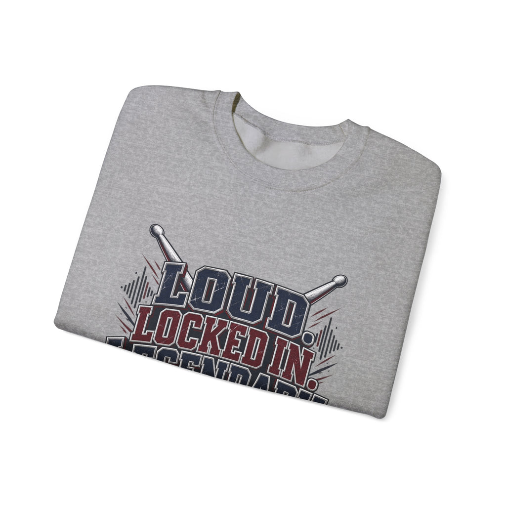 Crewneck Sweatshirt — "Loud Locked In Legendary" Vintage Baseball Senior 2027