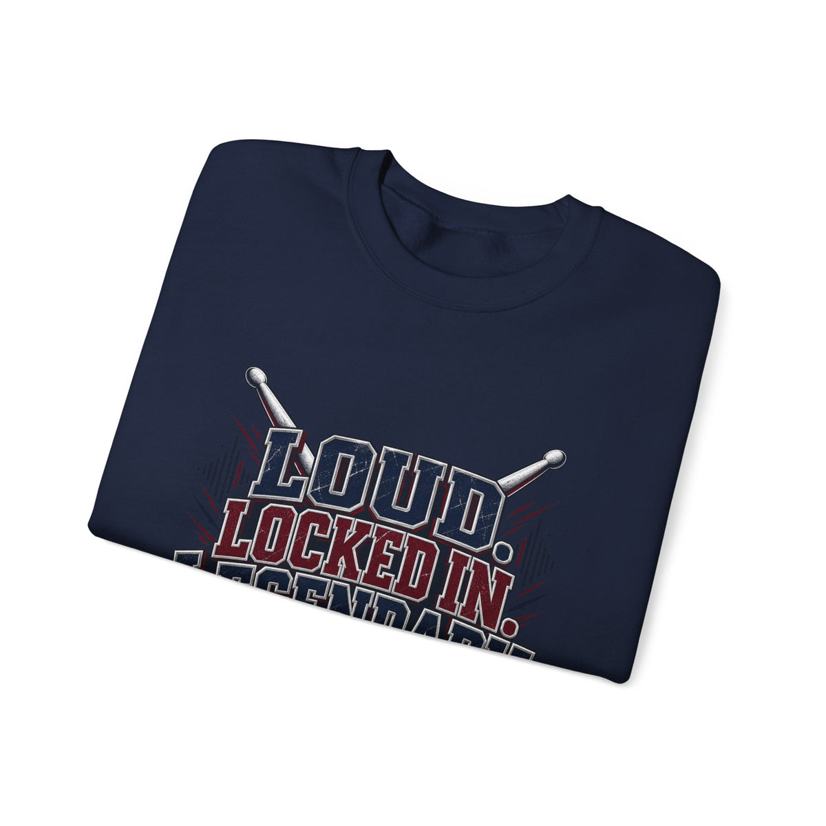 Crewneck Sweatshirt — "Loud Locked In Legendary" Vintage Baseball Senior 2027