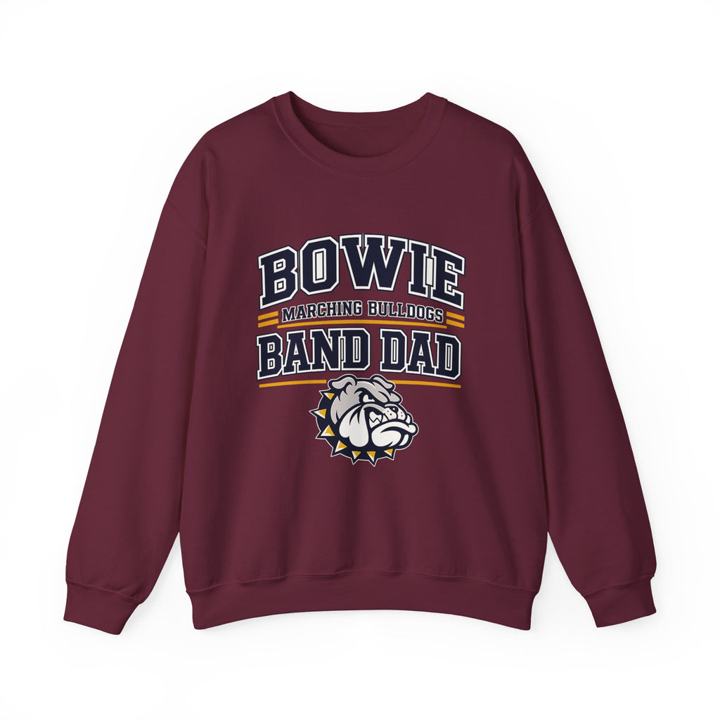 Band Dad Crewneck Sweatshirt – Bowie Marching Bulldogs Mascot Pullover