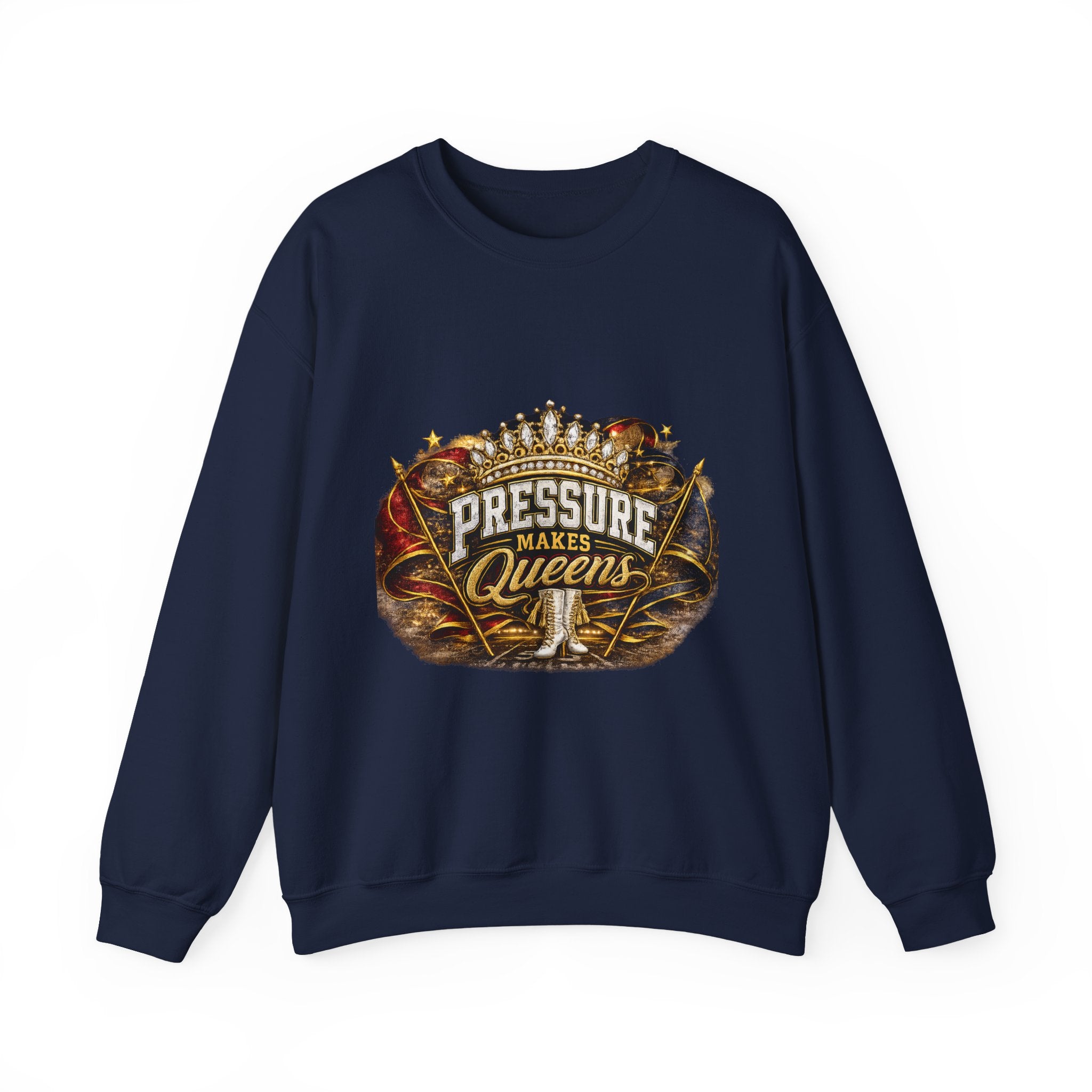 Pressure Makes Queens Sweatshirt — Empowering Motivational Crewneck