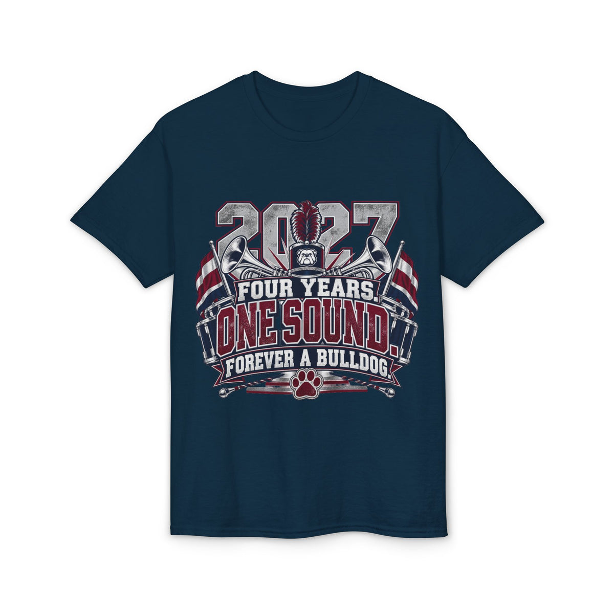 Senior 2027 Bulldog Marching Band T‑Shirt — "Last March" Legacy Forever
