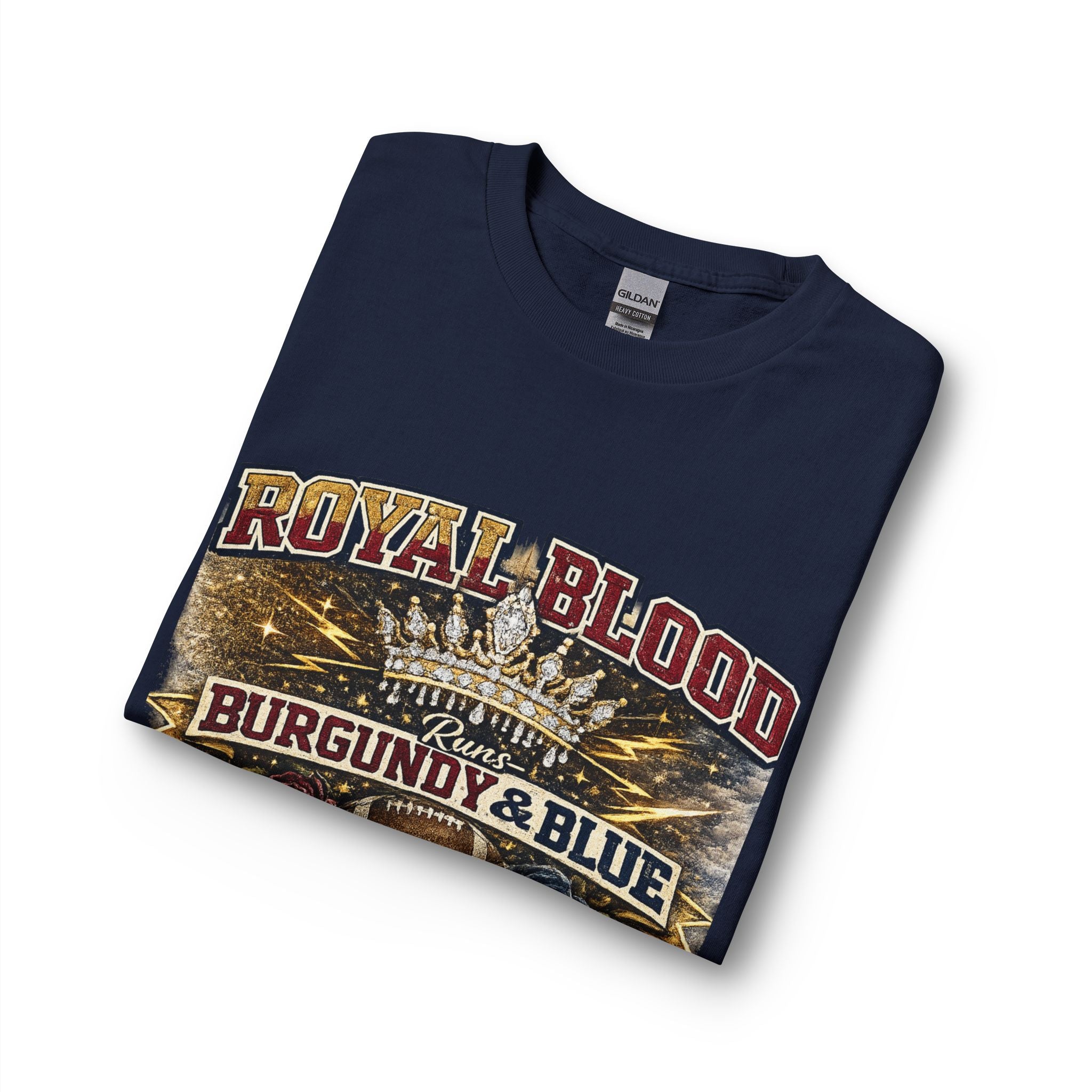 Royal Blood "Burgundy & Blue" Graphic Long Sleeve Shirt