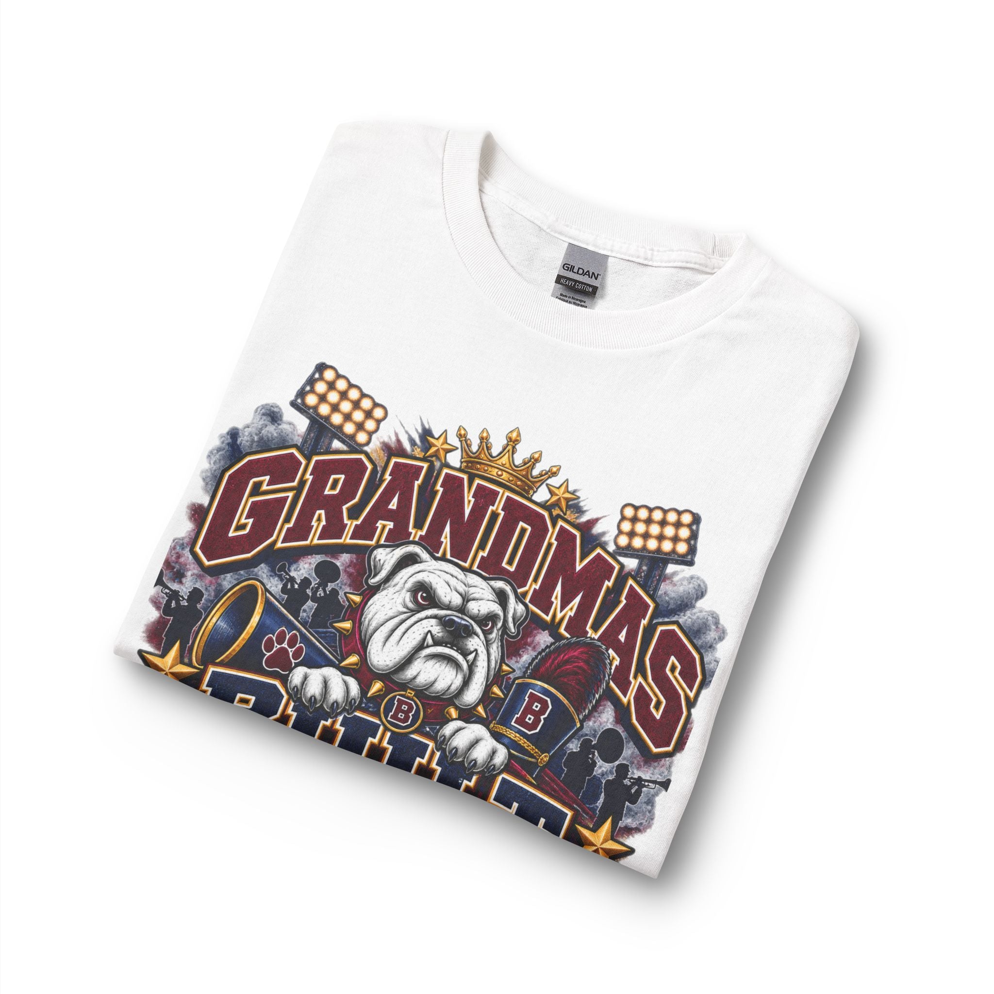 Grandmas Built Different Long Sleeve Tee — Funny Bulldog Graphic Shirt for Band Grandmothers